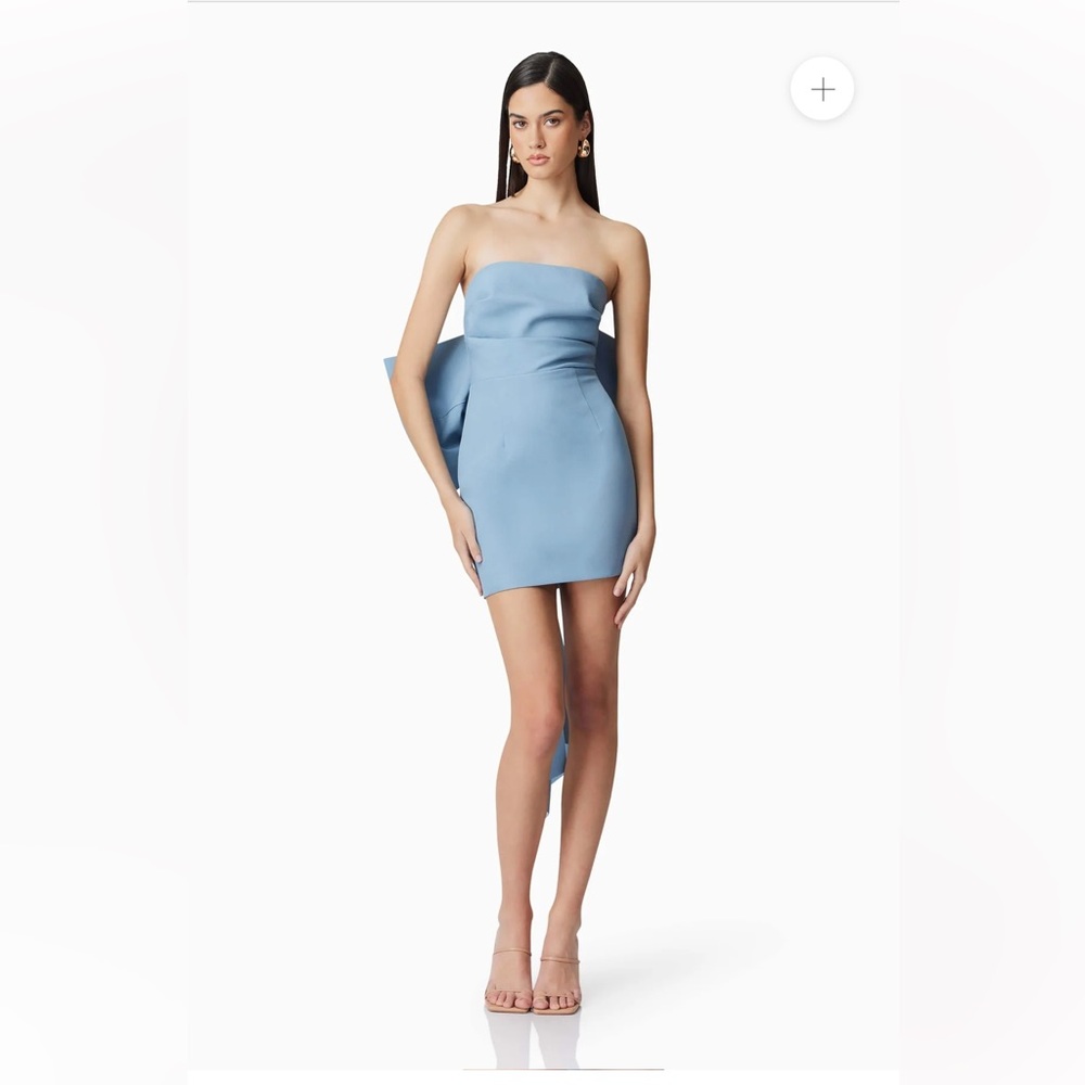 NWT Elliatt Celia Mini Bow Dress in Blue Size Small